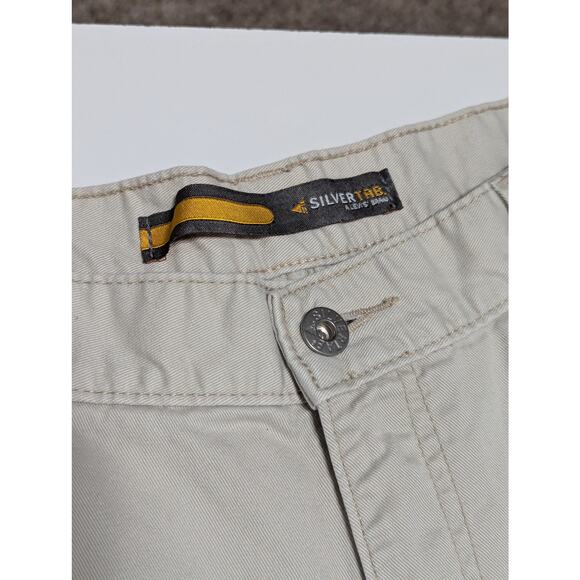 Vintage Levi's Silver Tab Cargo Shorts Khaki Beige Mens 36 Y2K Silvertab Retro - Picture 4 of 6